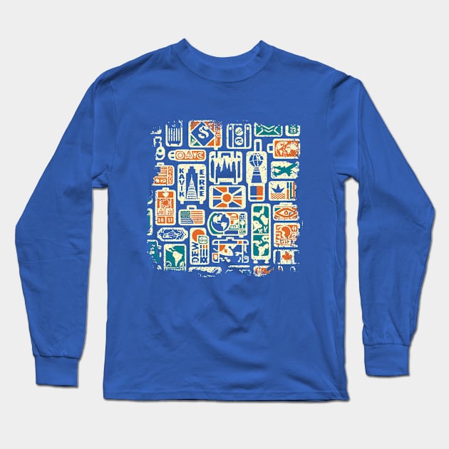 Travel Stickers Long Sleeve T-Shirt by JSnipe